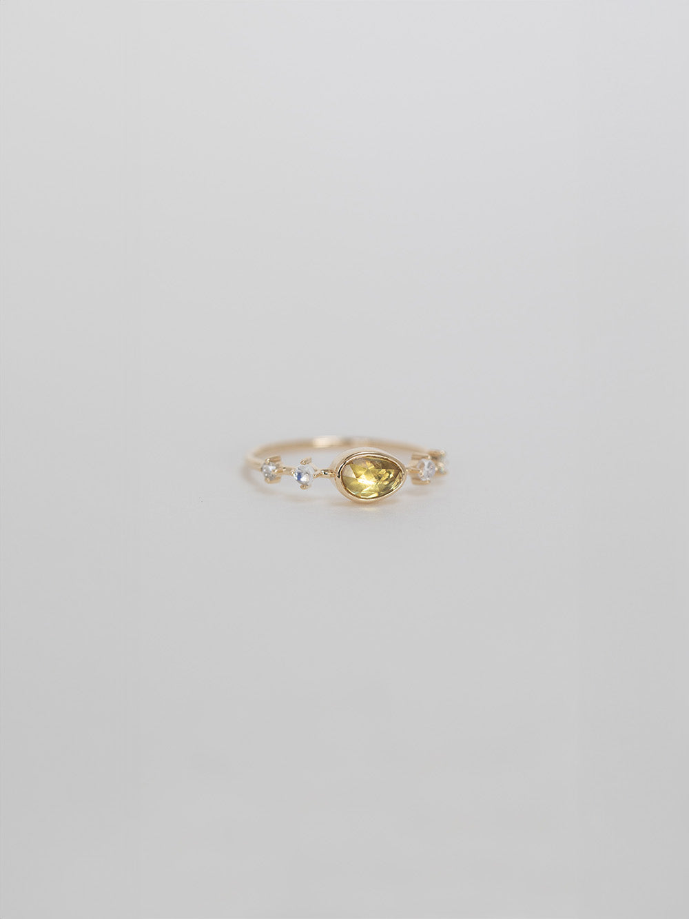 BAGUE SIMPLE SAPHIR & PIERRE DE LUNE