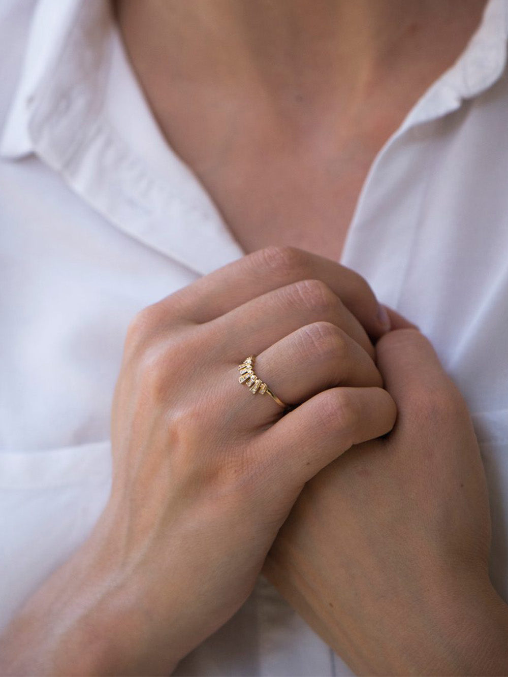 BAGUE COURONNE DIAMANTS