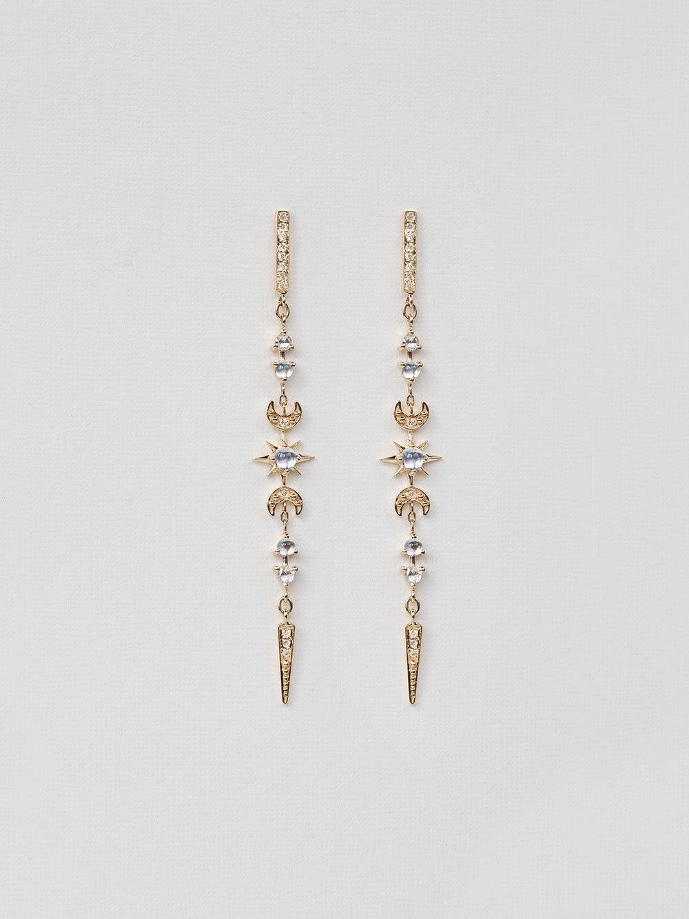 BOUCLES D'OREILLES STELLAR PIERRE DE LUNE