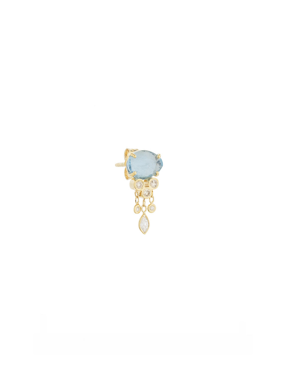 BOUCLE D'OREILLE JELLYFISH AQUAMARINE