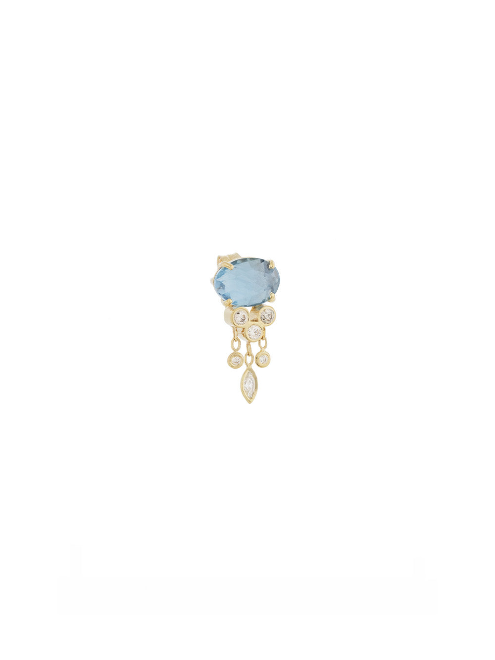 BOUCLE D'OREILLE JELLYFISH AQUAMARINE