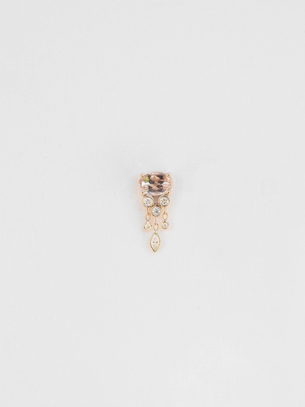 BOUCLE D'OREILLE JELLYFISH SAPHIR ROSE