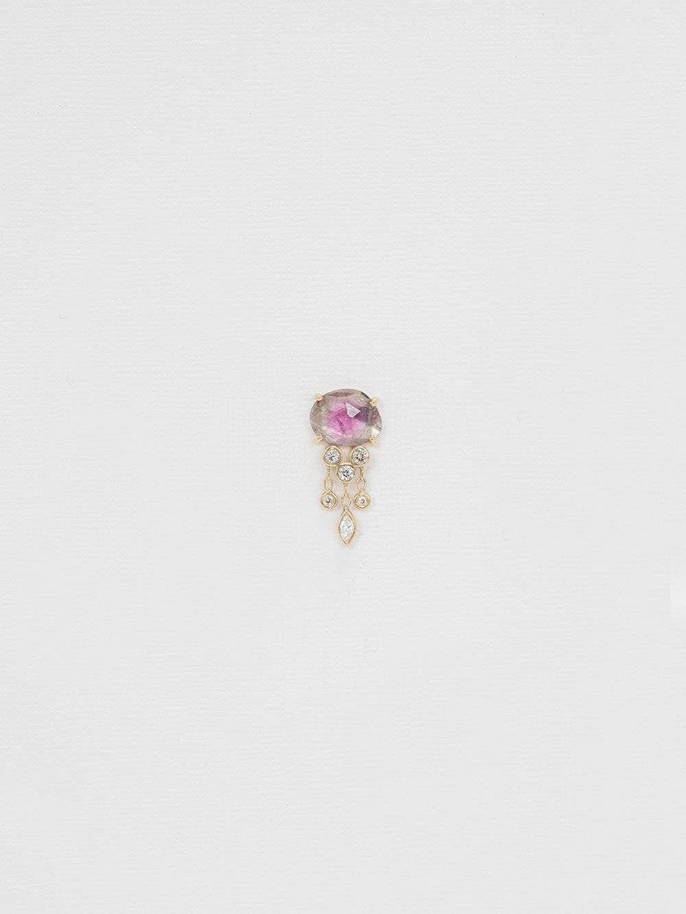 BOUCLE D'OREILLE JELLYFISH TOURMALINE