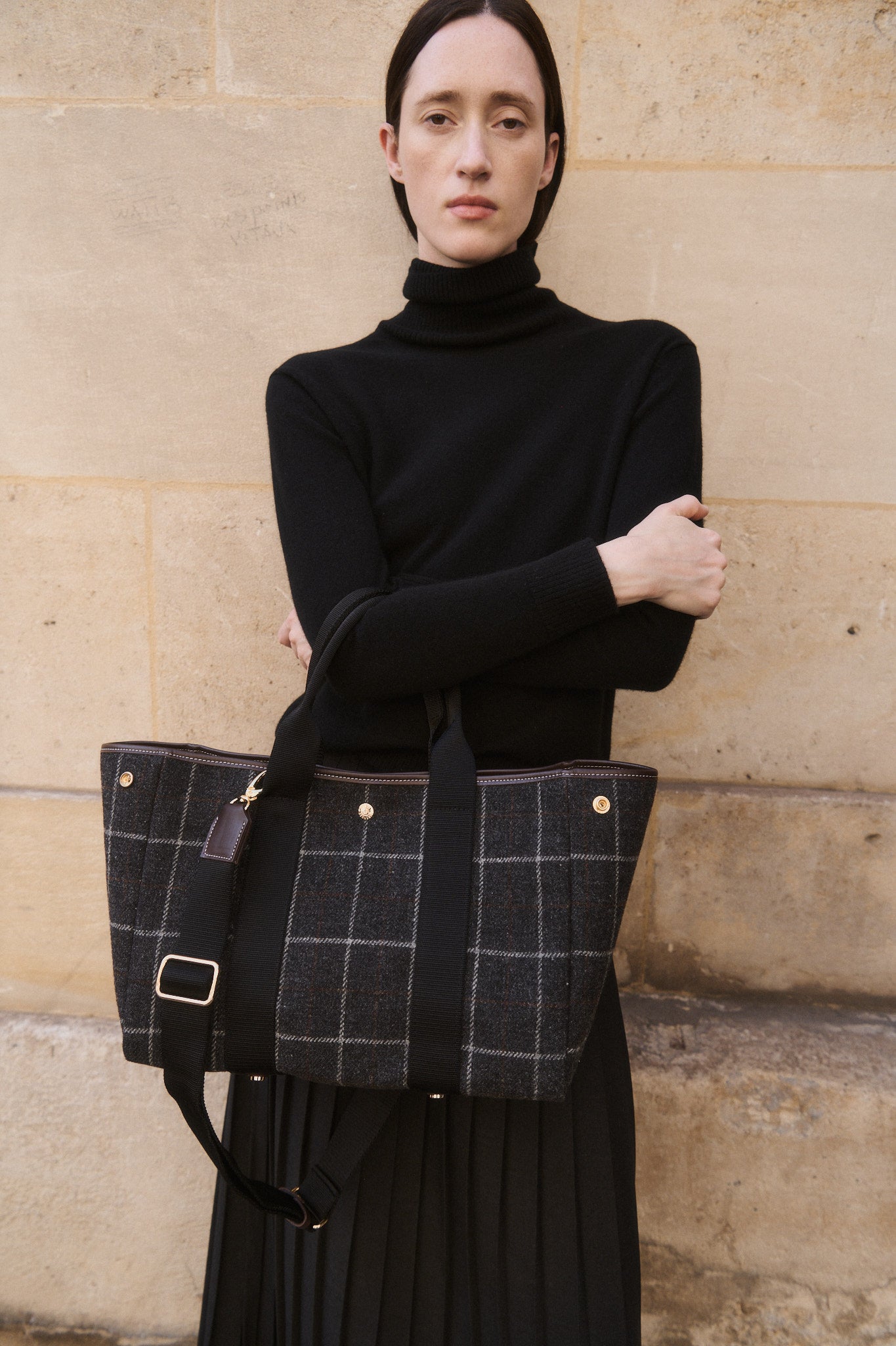 SAC TRAVERSÉE M HUNTING TWEED CHARCOAL