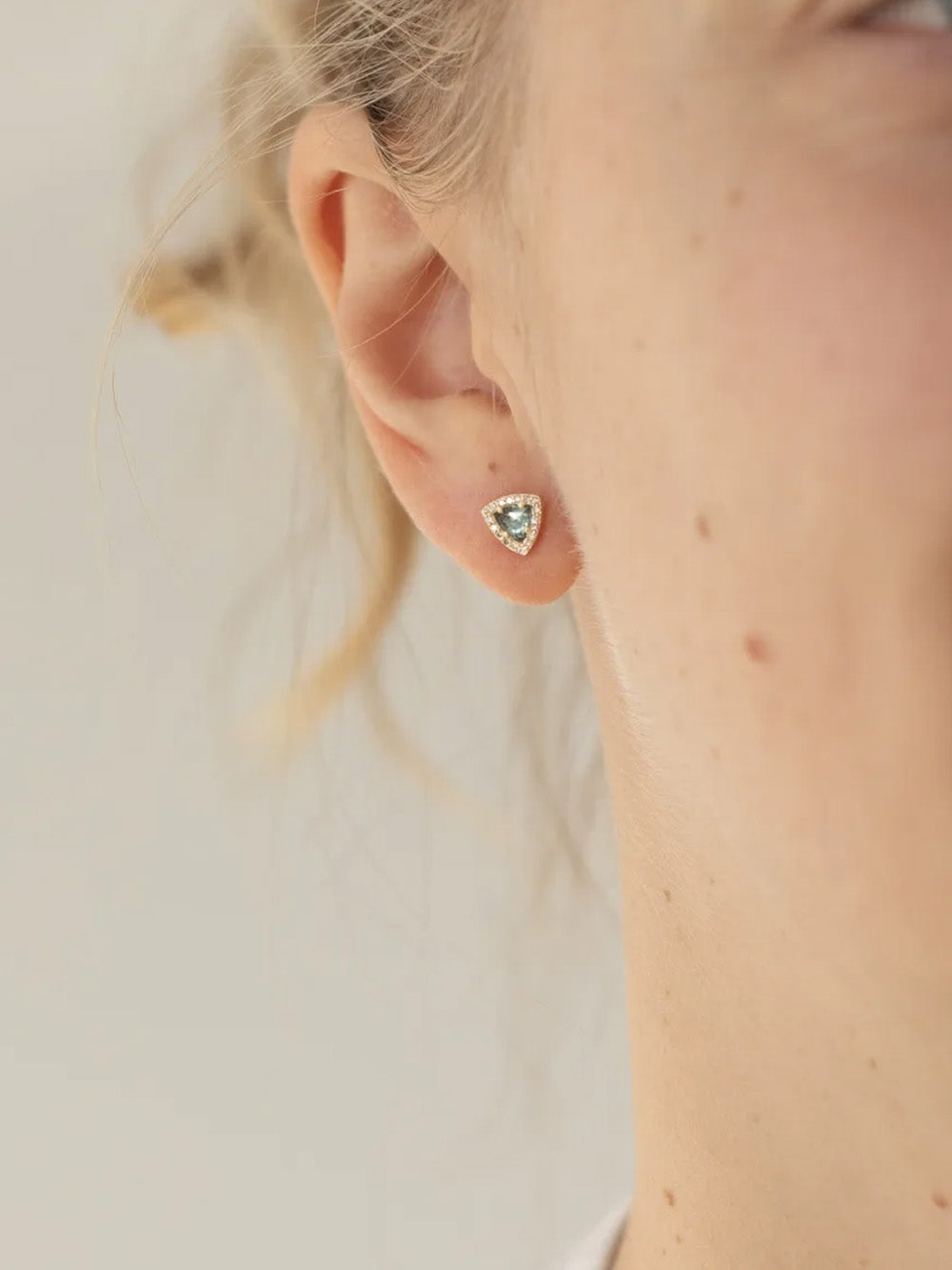 PUCE STELLA TRIANGLE TOURMALINE & DIAMANT