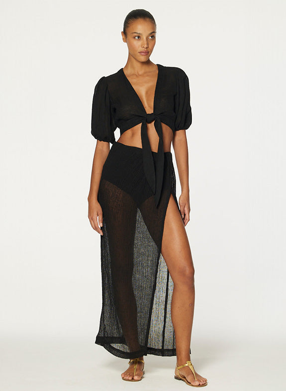 BLACK SARONG SKIRT