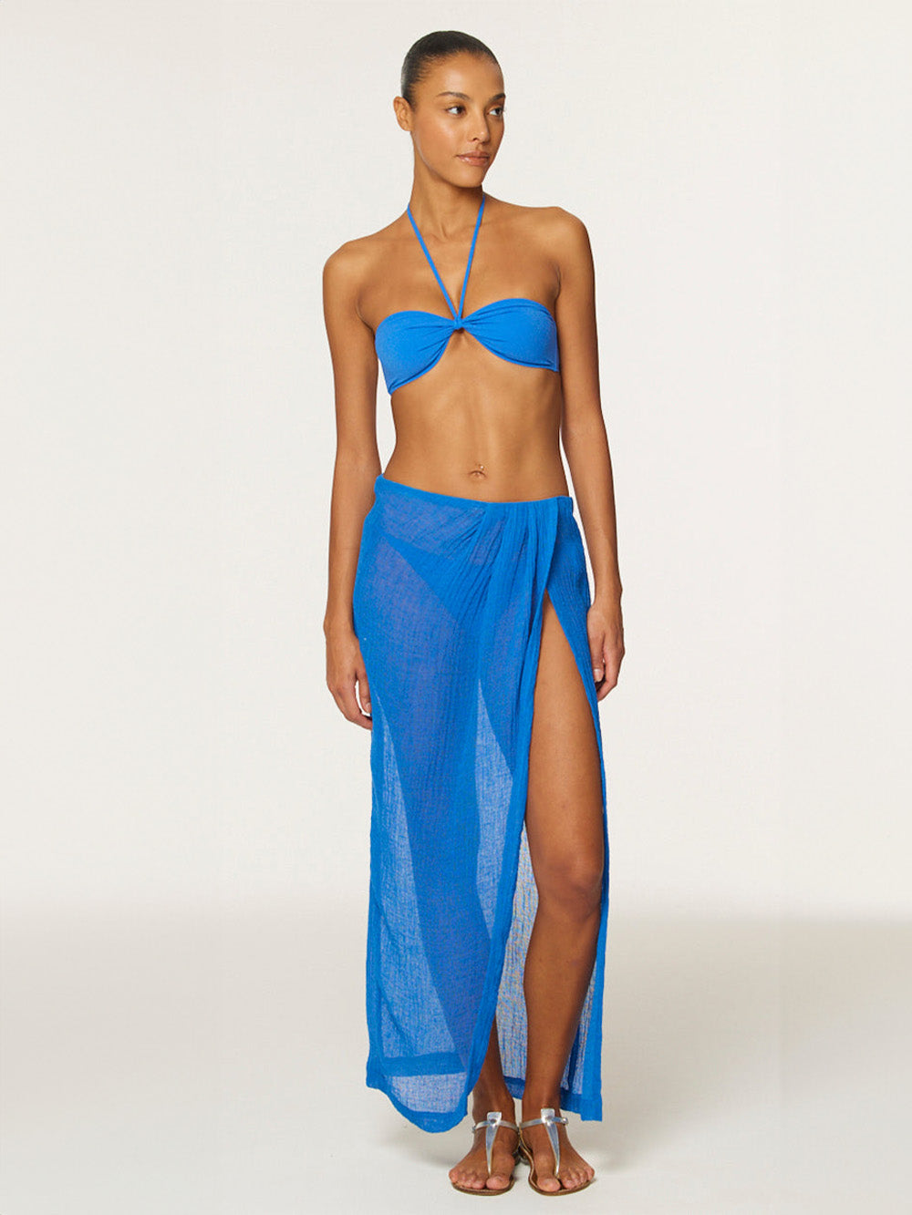 JUPE SARONG BLEU COBALT
