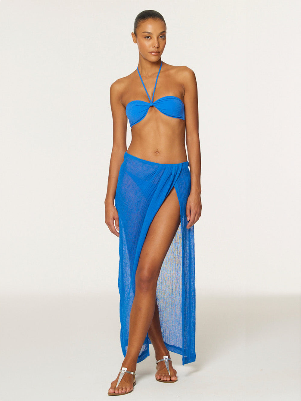 JUPE SARONG BLEU COBALT