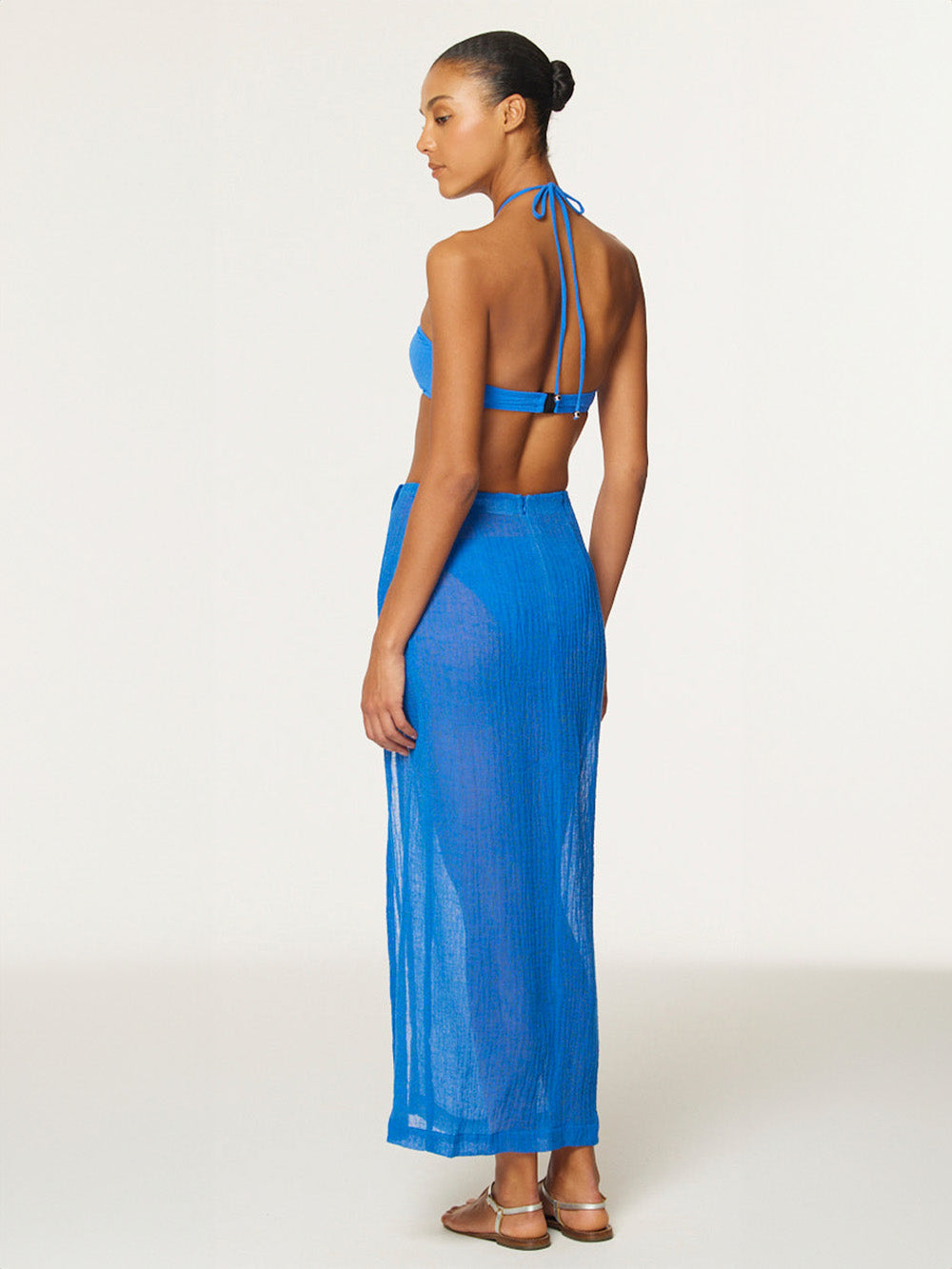 JUPE SARONG BLEU COBALT