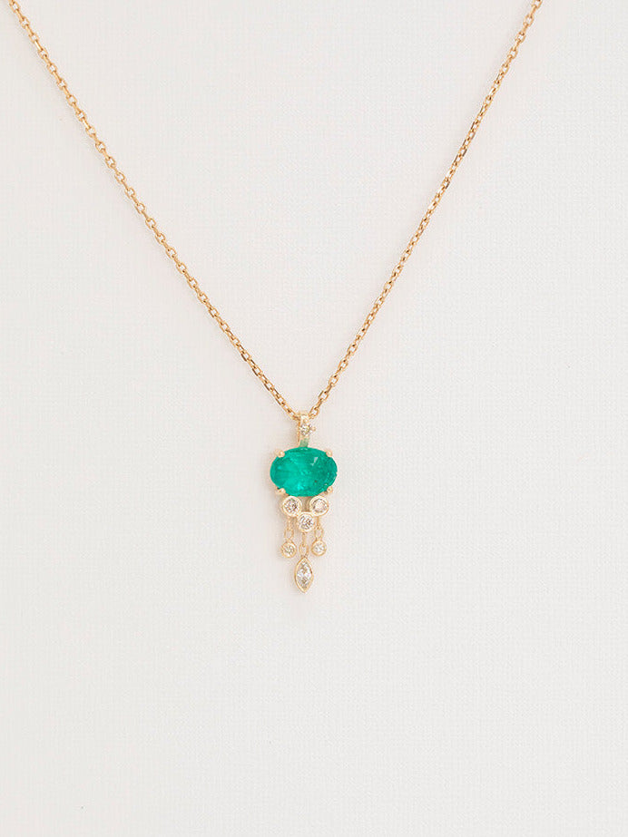 COLLIER JELLYFISH ÉMERAUDE