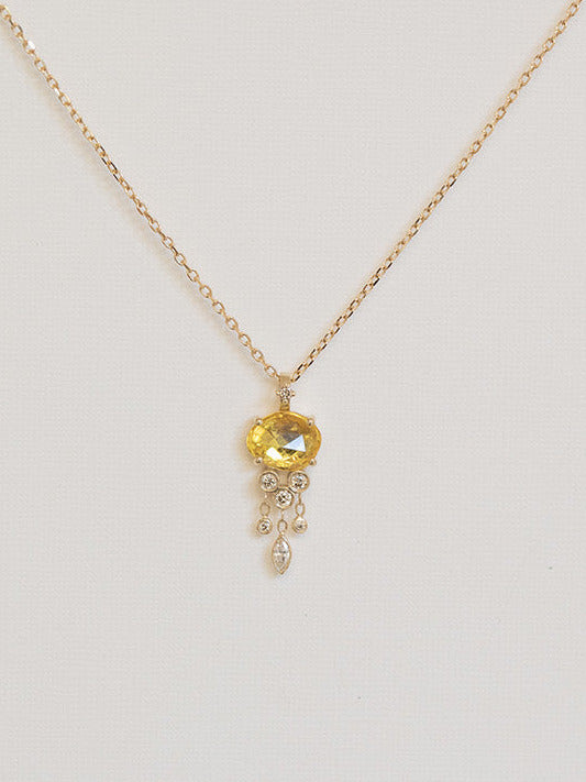COLLIER JELLYFISH SAPHIR JAUNE