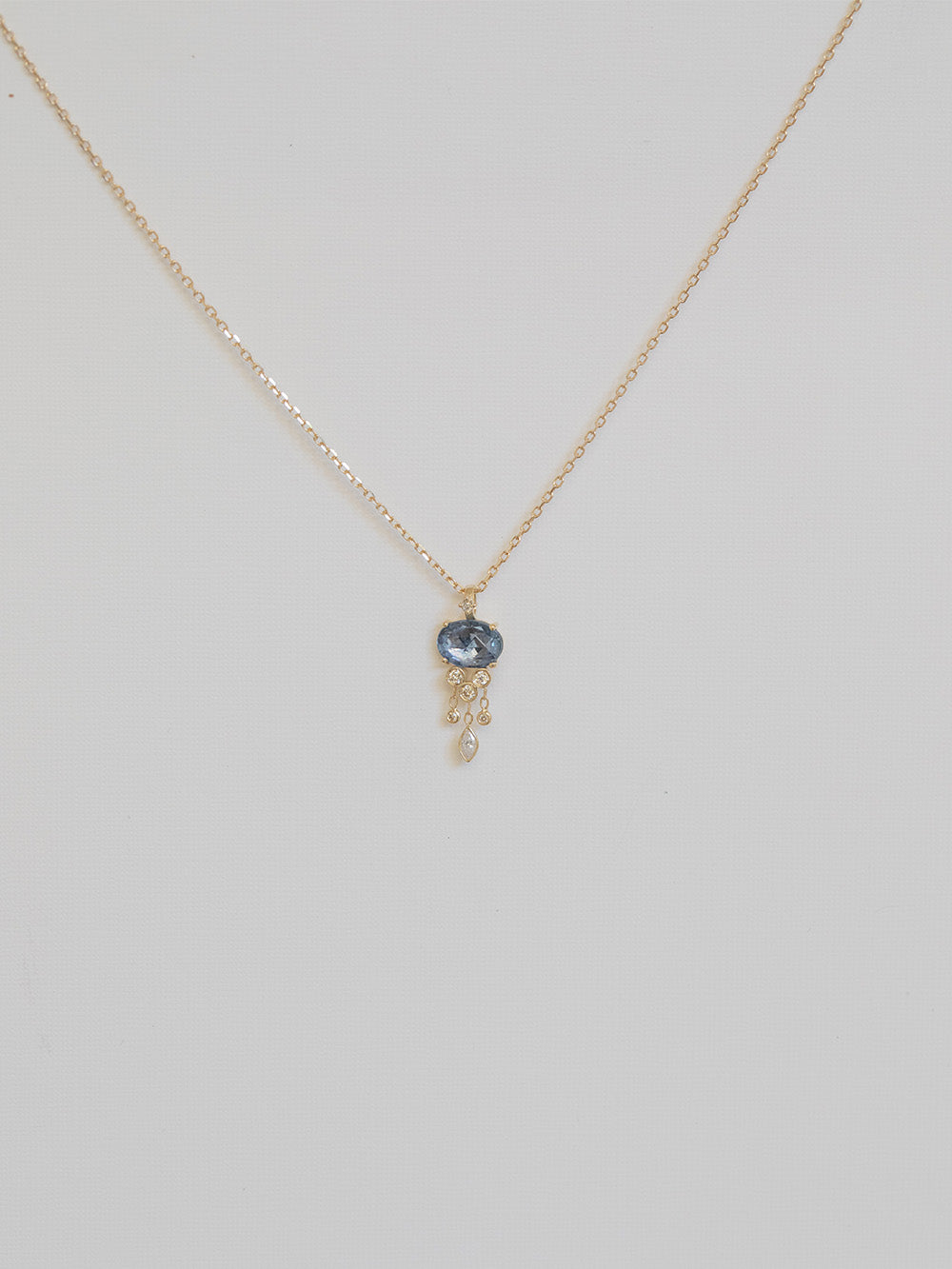 COLLIER JELLYFISH SAPHIR BLEU