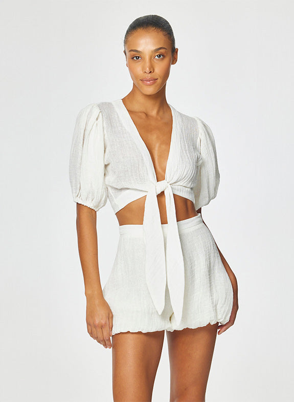 TOP POUF BLANC