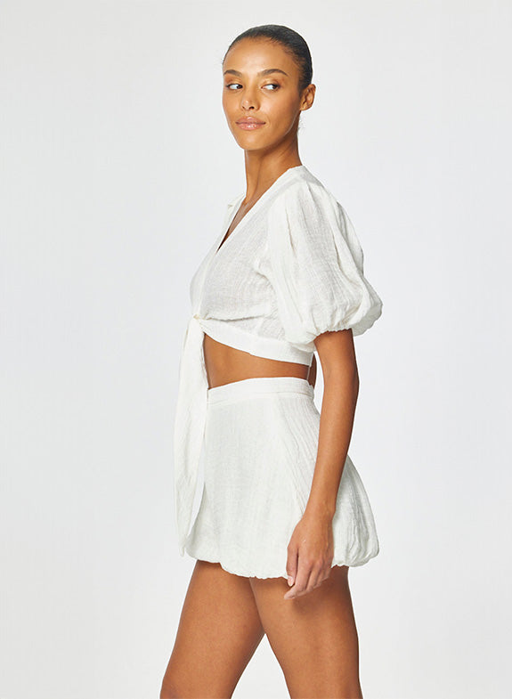 TOP POUF BLANC