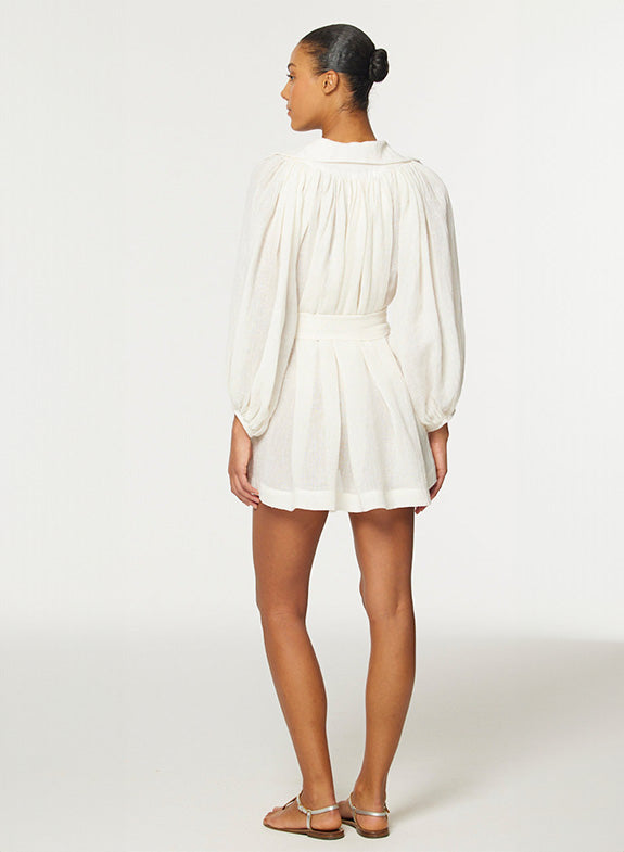THE POET MINI DRESS in White Organic Gauze White Organic Gauze / 2026SP266 WOG / 3