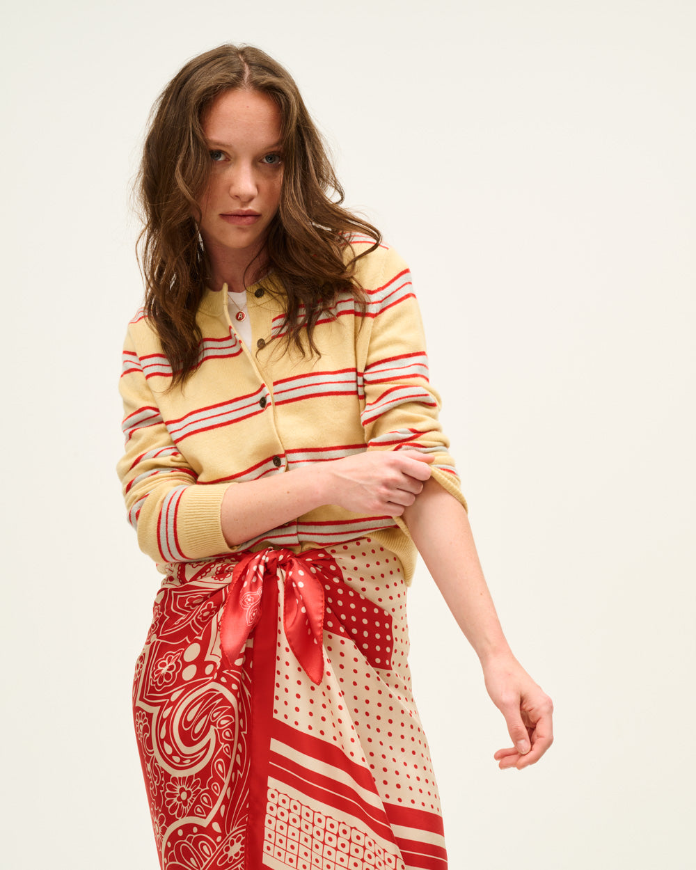 Suzi Striped Butter Cardigan