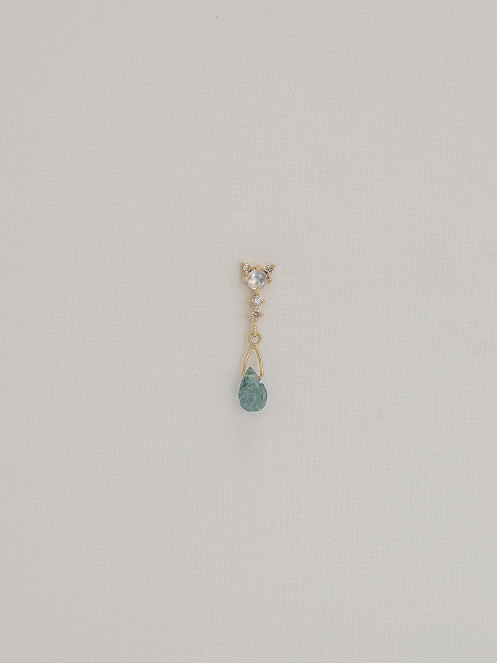 BOUCLE D'OREILLE SAPHIR & PIERRE DE LUNE