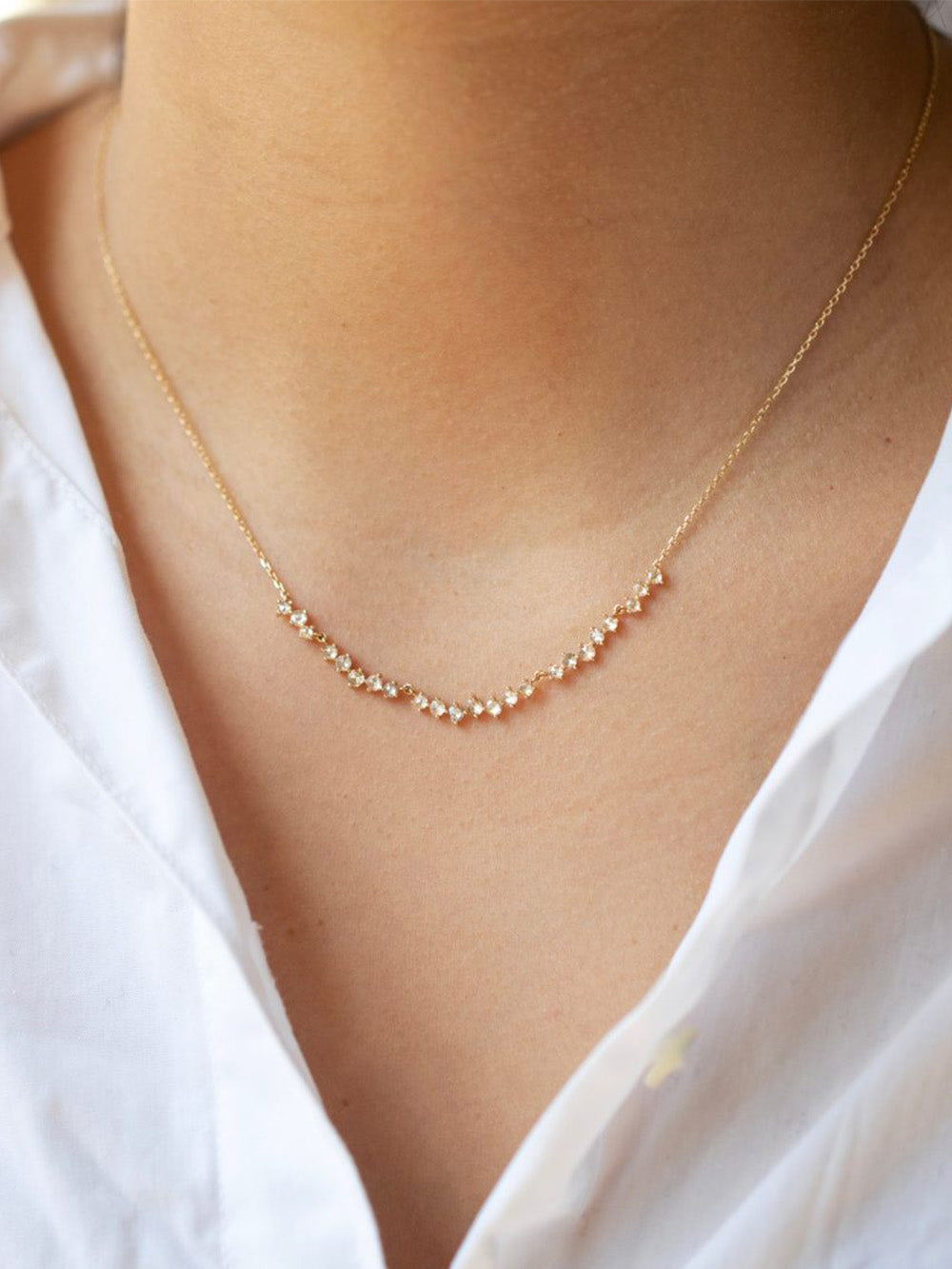 LONG TWISTED DIAMOND NECKLACE