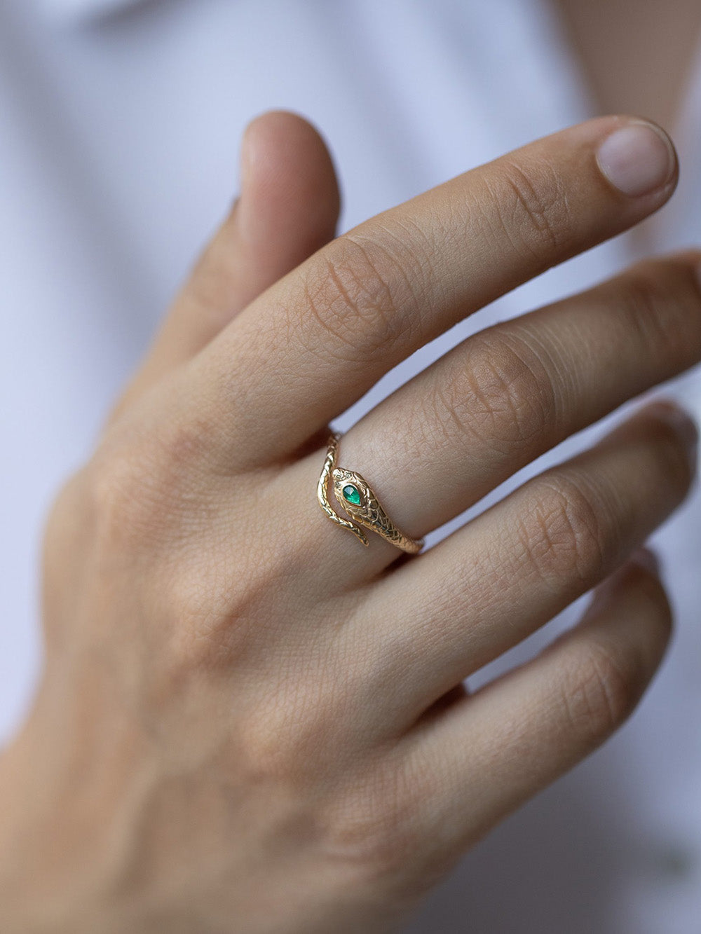 BAGUE COBRA ÉMERAUDE