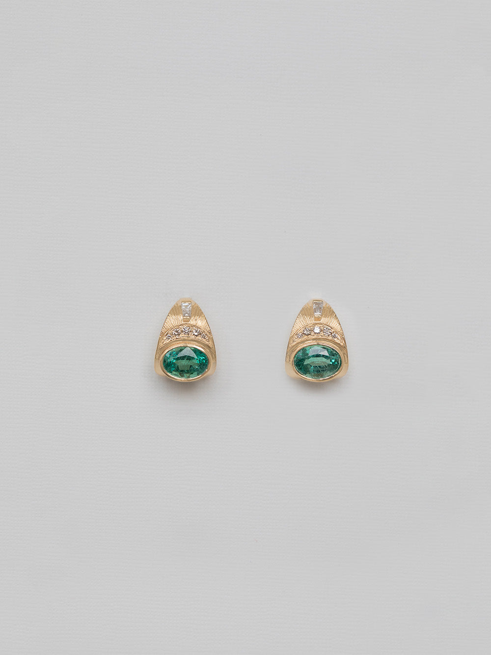 BOUCLES D'OREILLES HOOP ÉMERAUDE