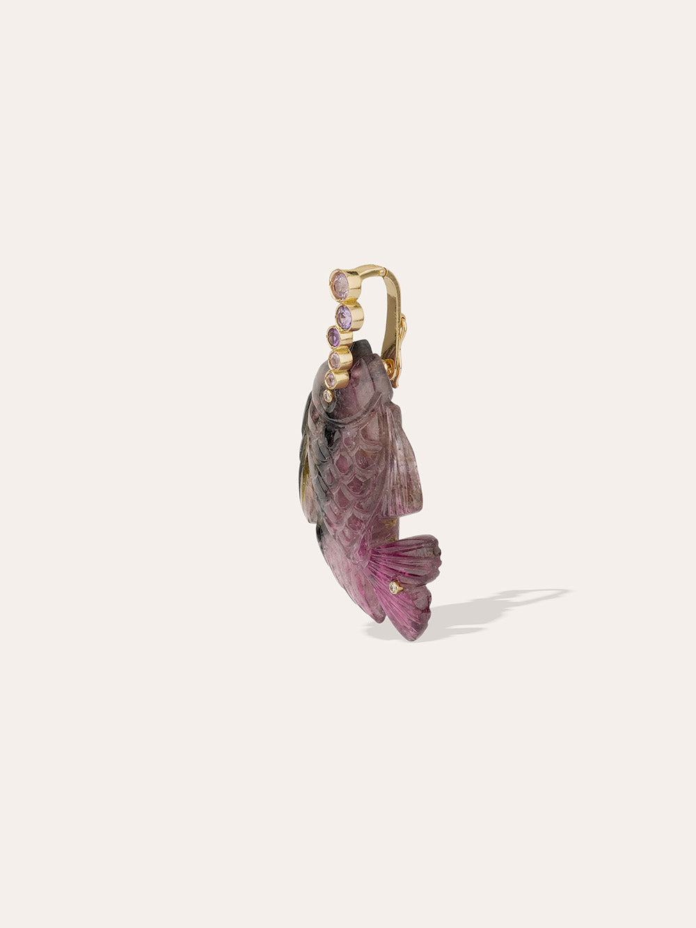 GM TOURMALINE & SAPPHIRES FISH PENDANT