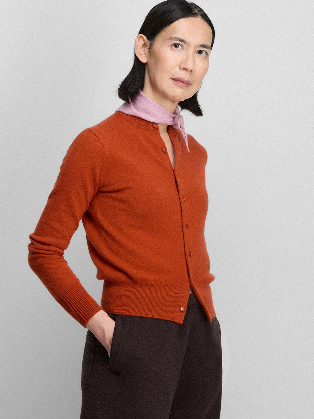 N°300 CARDIGAN LITTLE 2 DARK ORANGE