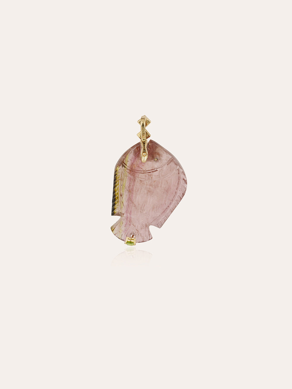 GM FISH PENDANT WITH DIAMONDS AND DIAMONDS