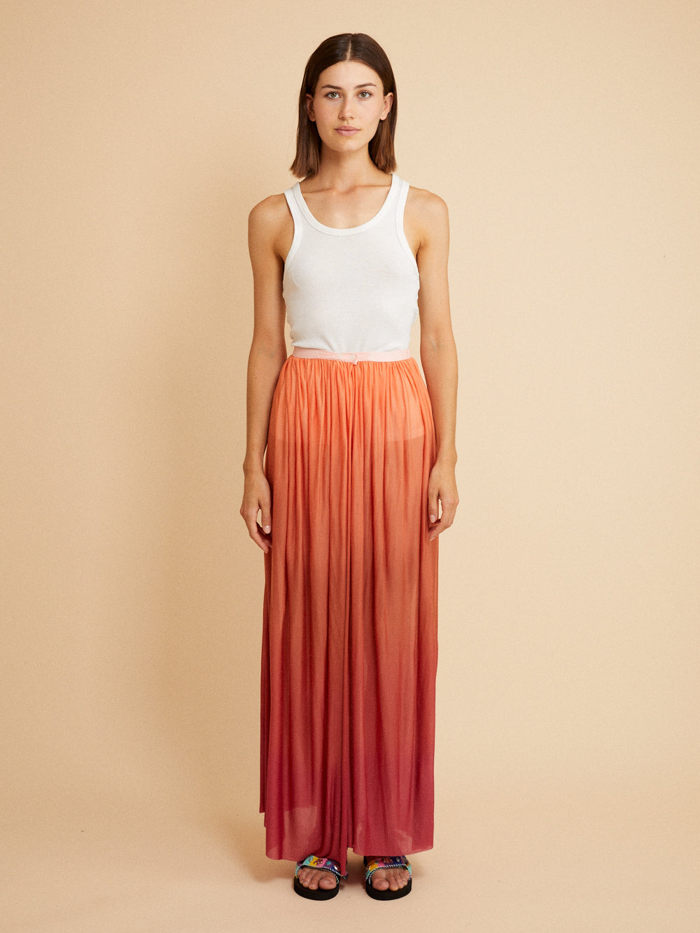 ORANGE BALI SKIRT