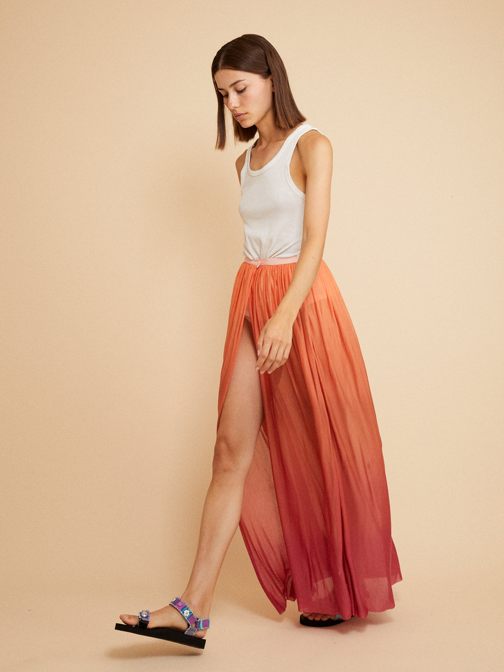 ORANGE BALI SKIRT