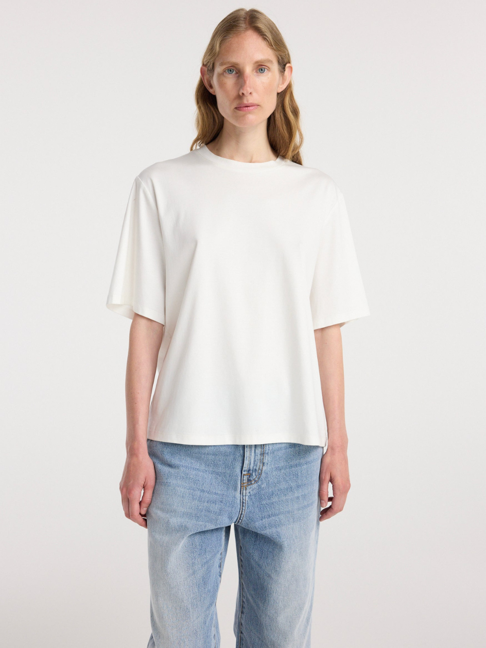 OVERSIZED COTTON SILK T-SHIRT