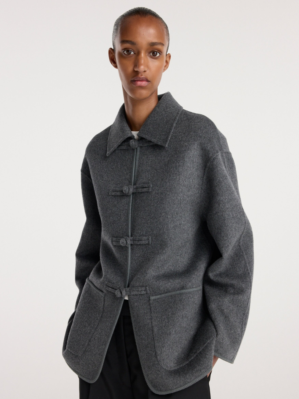 DOUBLE-FACED WOOL PANKOU JACKET