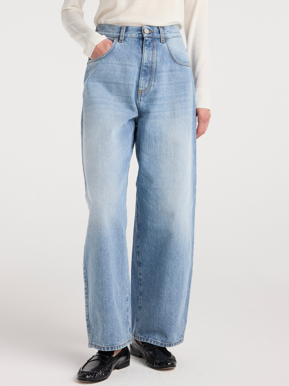 BERBER BARREL LEG CLASSIC BLUE JEANS