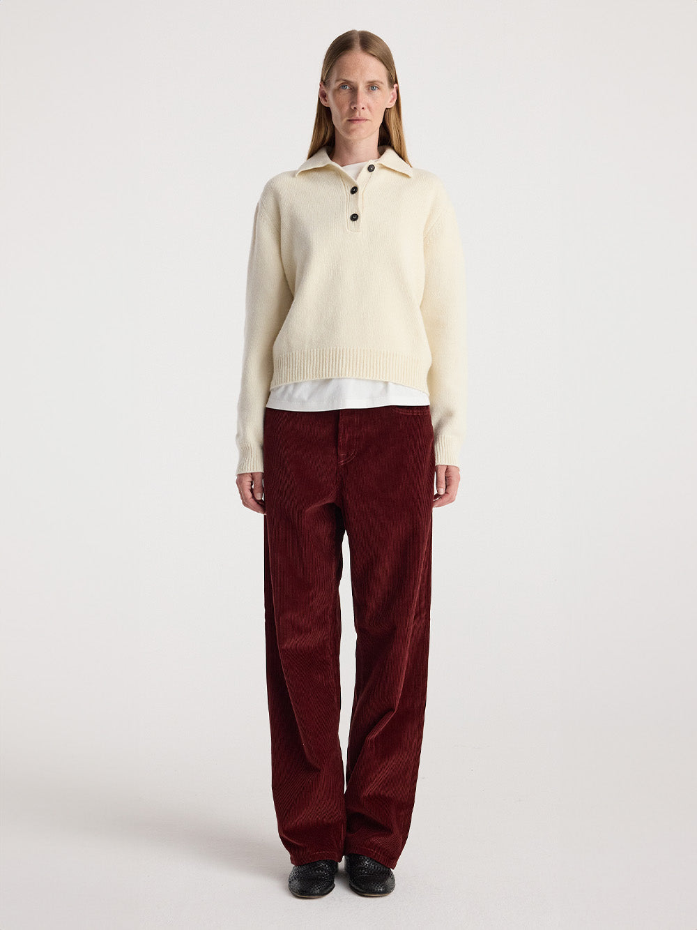 WINE BROWN CORDUROY TROUSERS