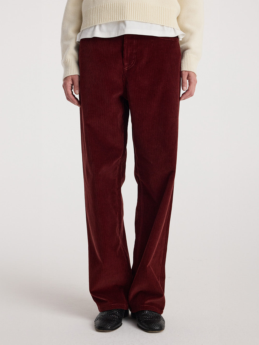 WINE BROWN CORDUROY TROUSERS