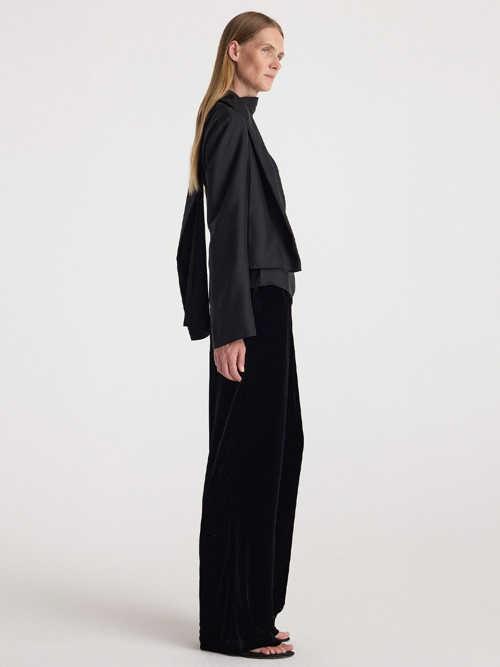 PANTALON RELAXED VELOURS NOIR