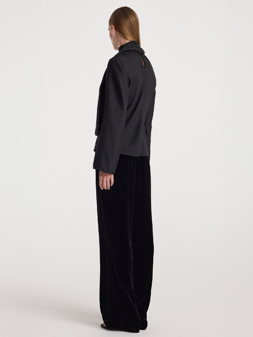 PANTALON RELAXED VELOURS NOIR