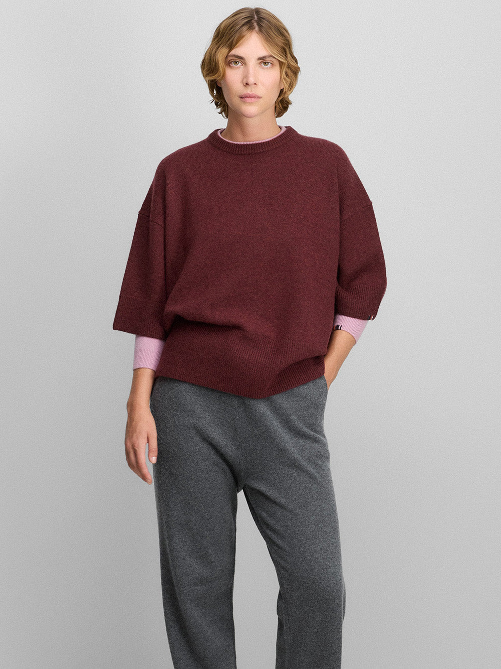 No. 433 Sassie Maroon Sweater - Sweater - Extreme Cashmere