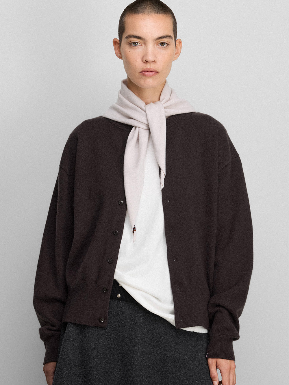 N°436 CARDIGAN LUCE DARK BROWN