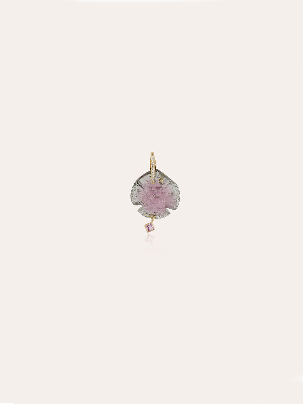 PENDENTIF PETIT POISSON TOURMALINE BICOLORE