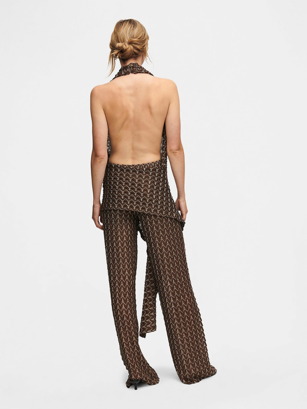 PANTALON KNIT BROWN GOLD
