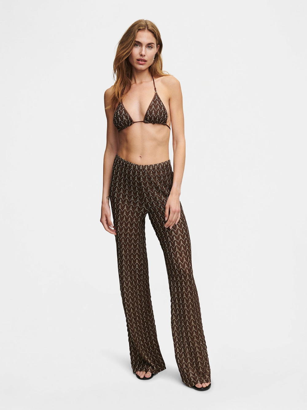 PANTALON KNIT BROWN GOLD