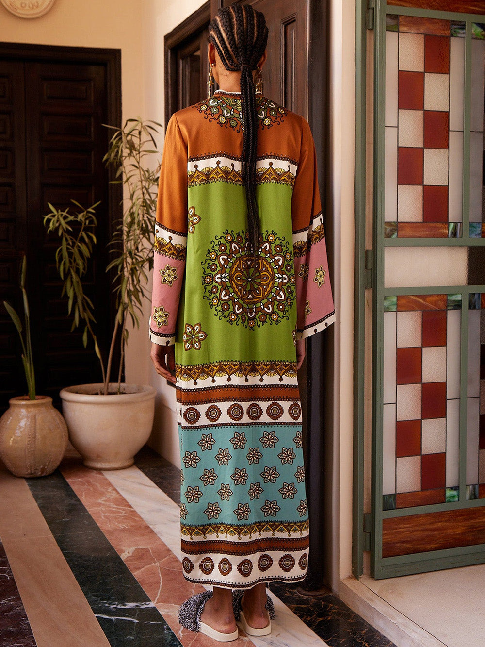 CONTINA SILK LONG DRESS