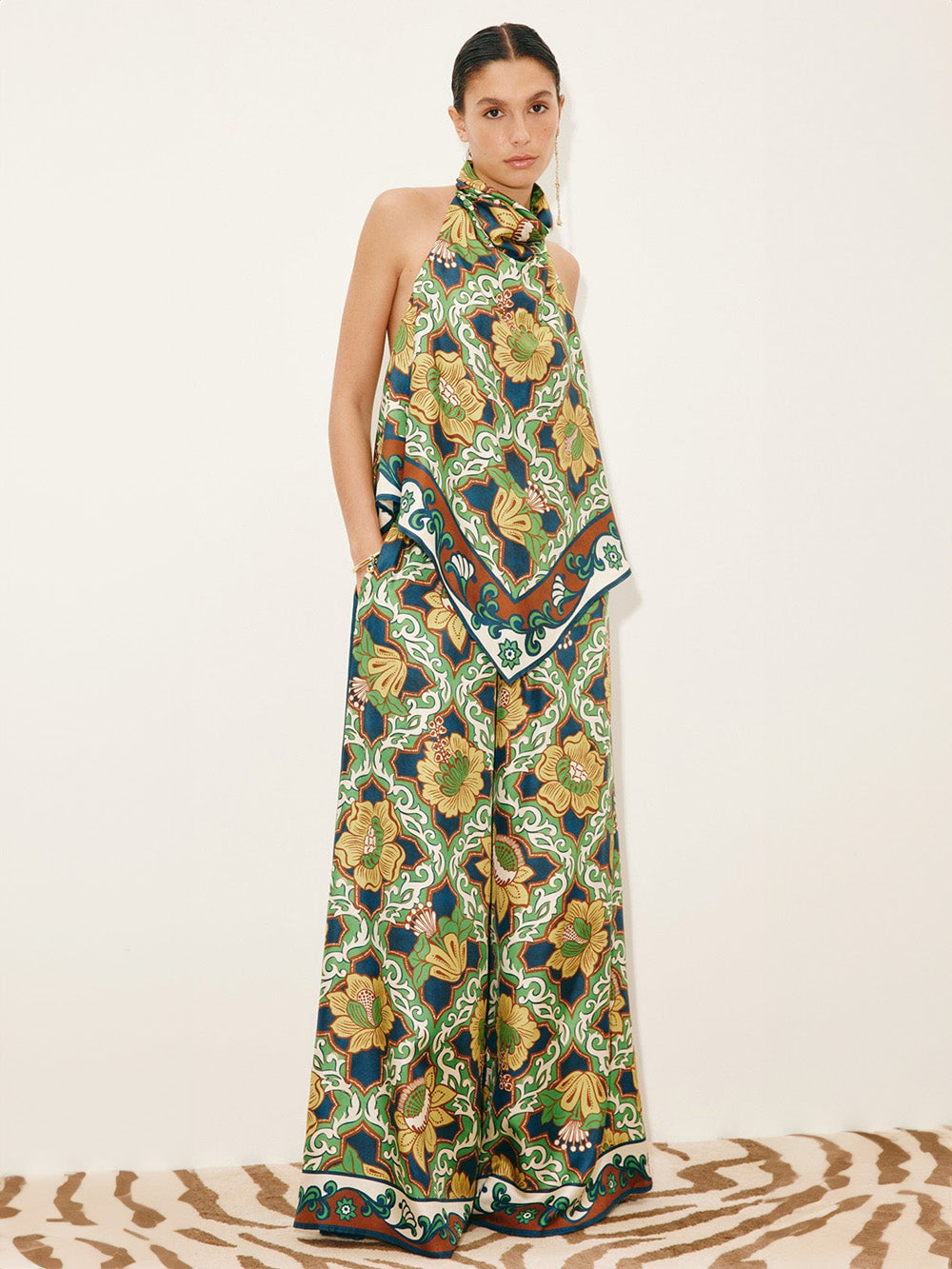LIANA SILK PALAZZO TROUSERS