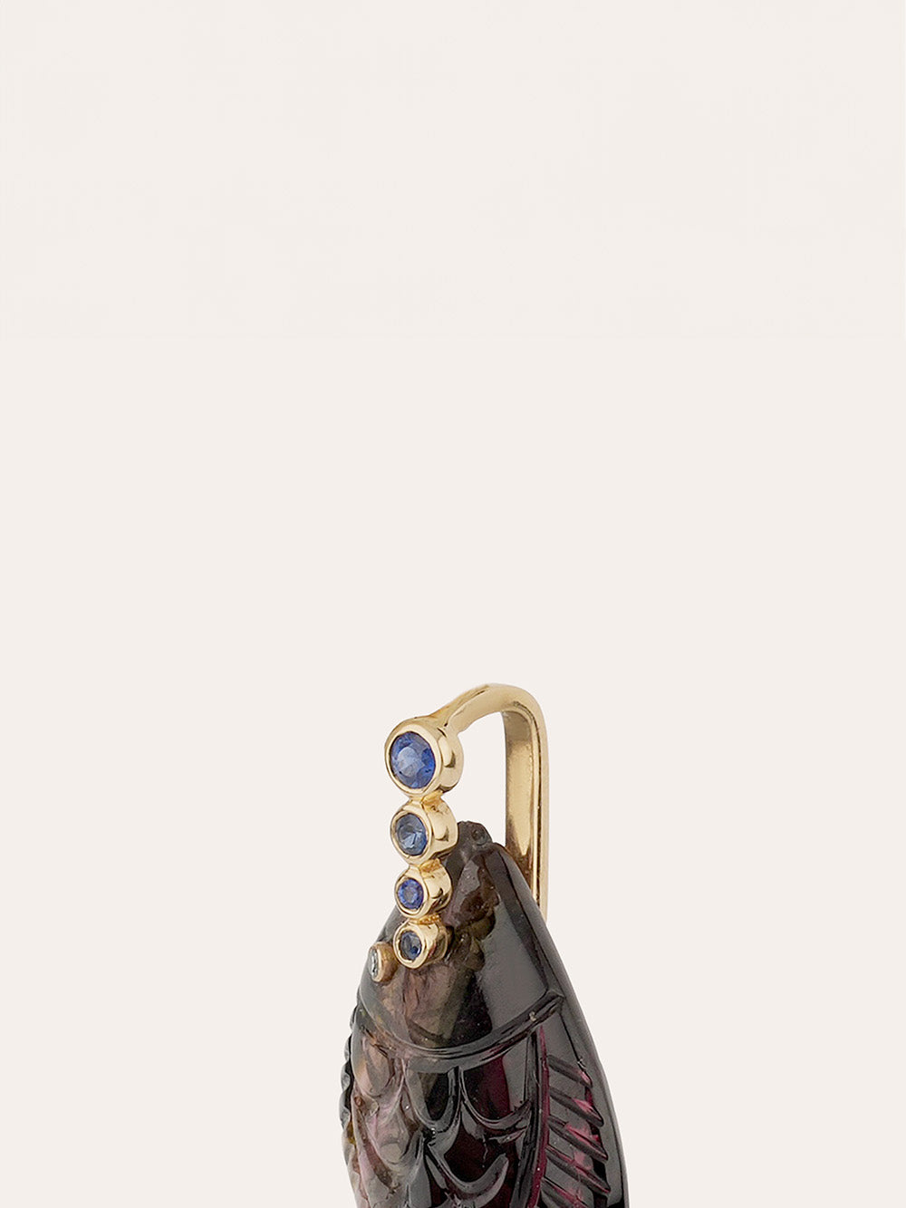 PENDENTIF POISSON MM TOURMALINE ET SAPHIRS