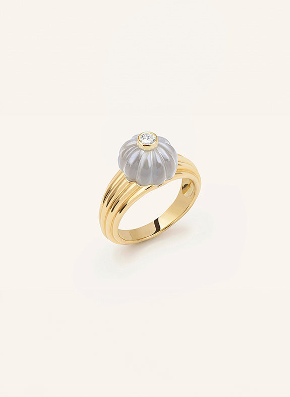 GELATO MOONSTONE & DIAMOND RING