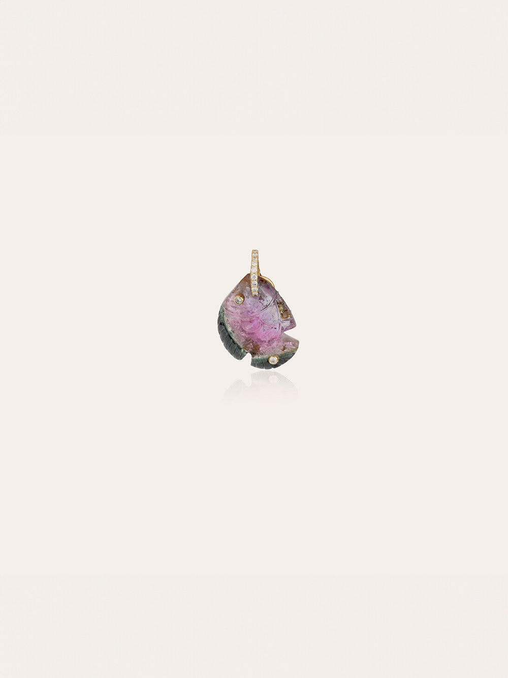 PENDENTIF POISSON PM TOURMALINE & DIAMANTS