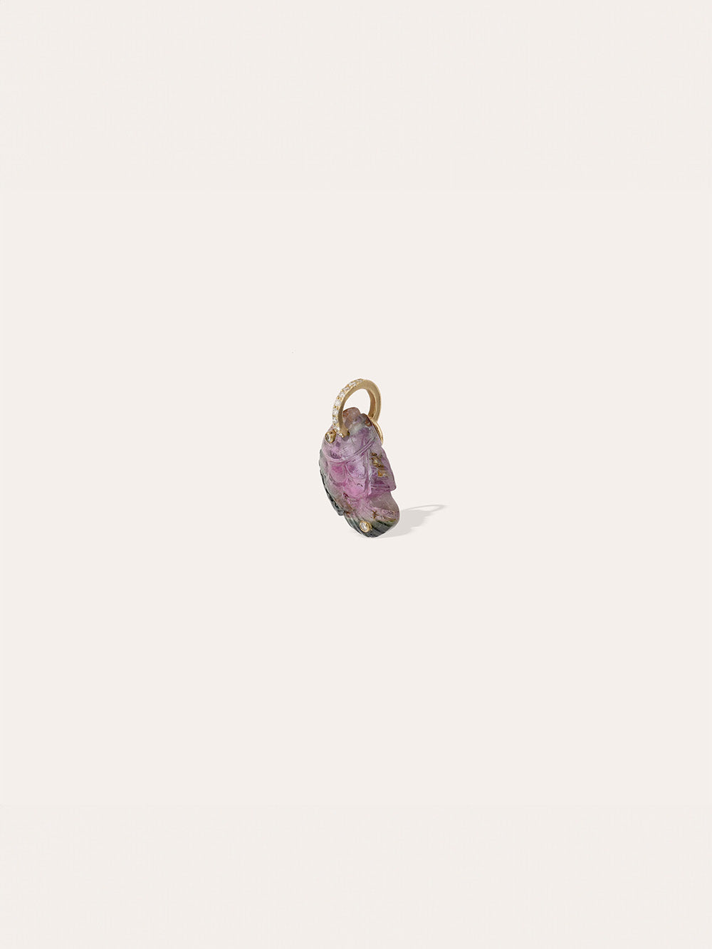 PENDENTIF POISSON PM TOURMALINE & DIAMANTS