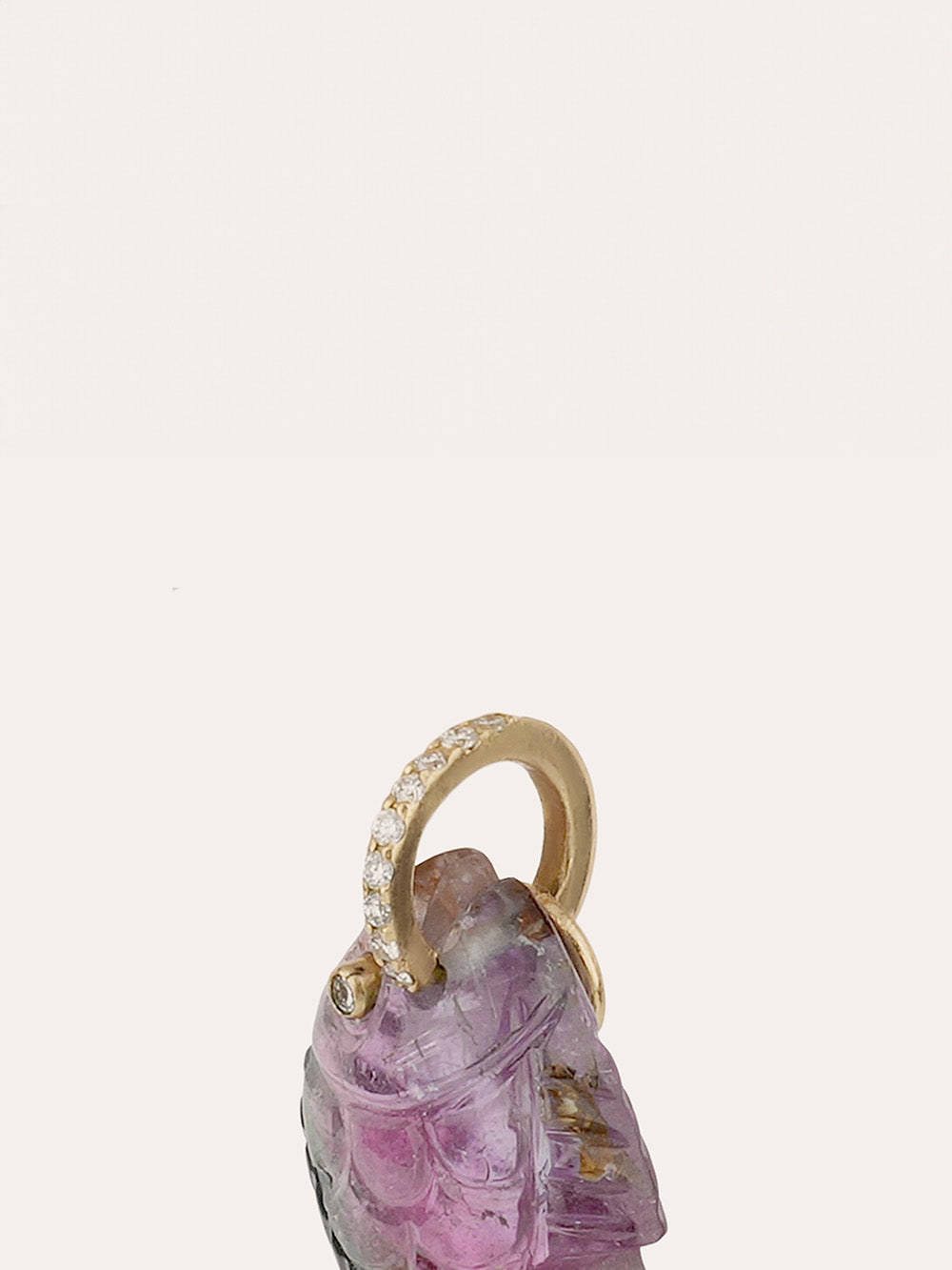 PENDENTIF POISSON PM TOURMALINE & DIAMANTS
