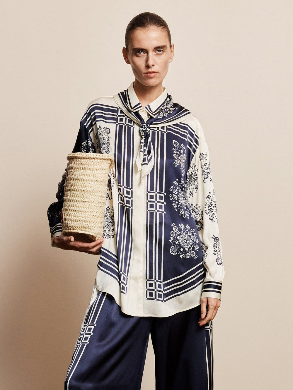 CHEMISE BANDERRA FOULARD EN SOIE