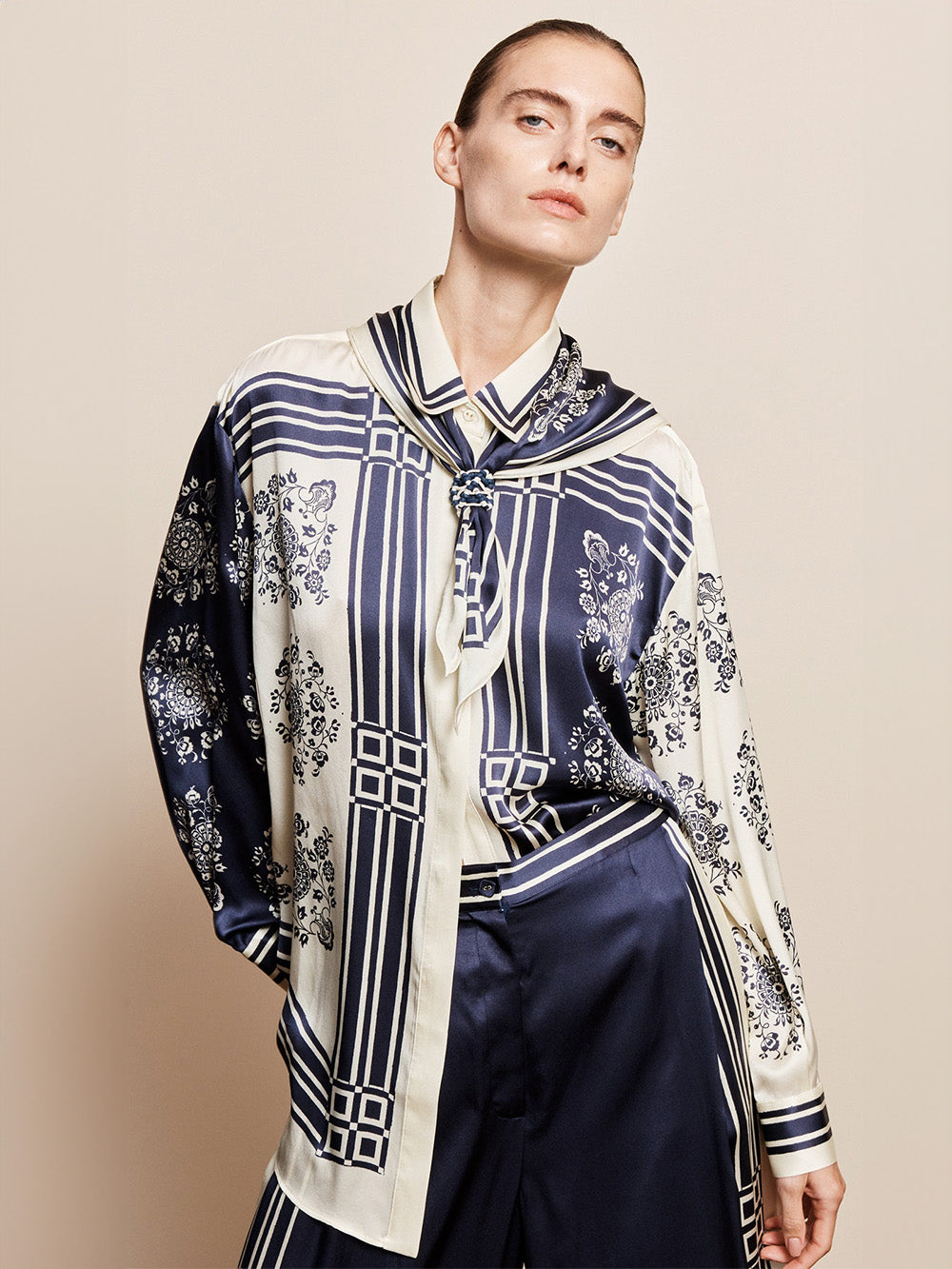 CHEMISE BANDERRA FOULARD EN SOIE
